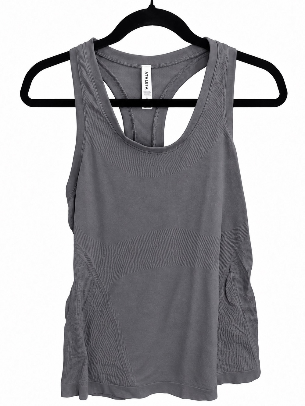 Athleta Charcoal Gray Racerback Performance Workout Tank Large